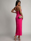 Rochie senzuala cu spatele deschis fuchsia FG644 - Magazin online - Boutique